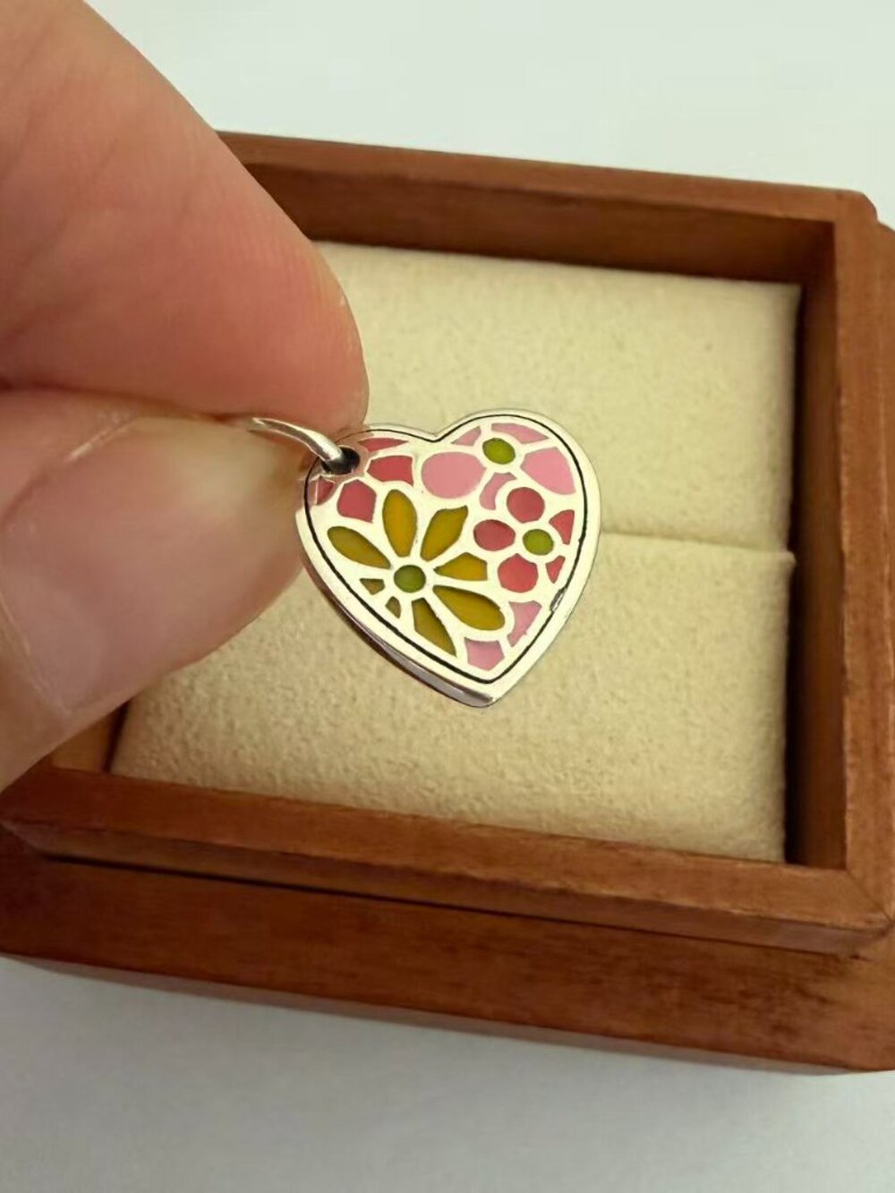 James Avery Enamel Groovy Heart Charm